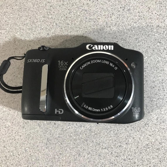 Canon Powershot SX160 IS 16.0MP Digital Camera - Black - Etsy