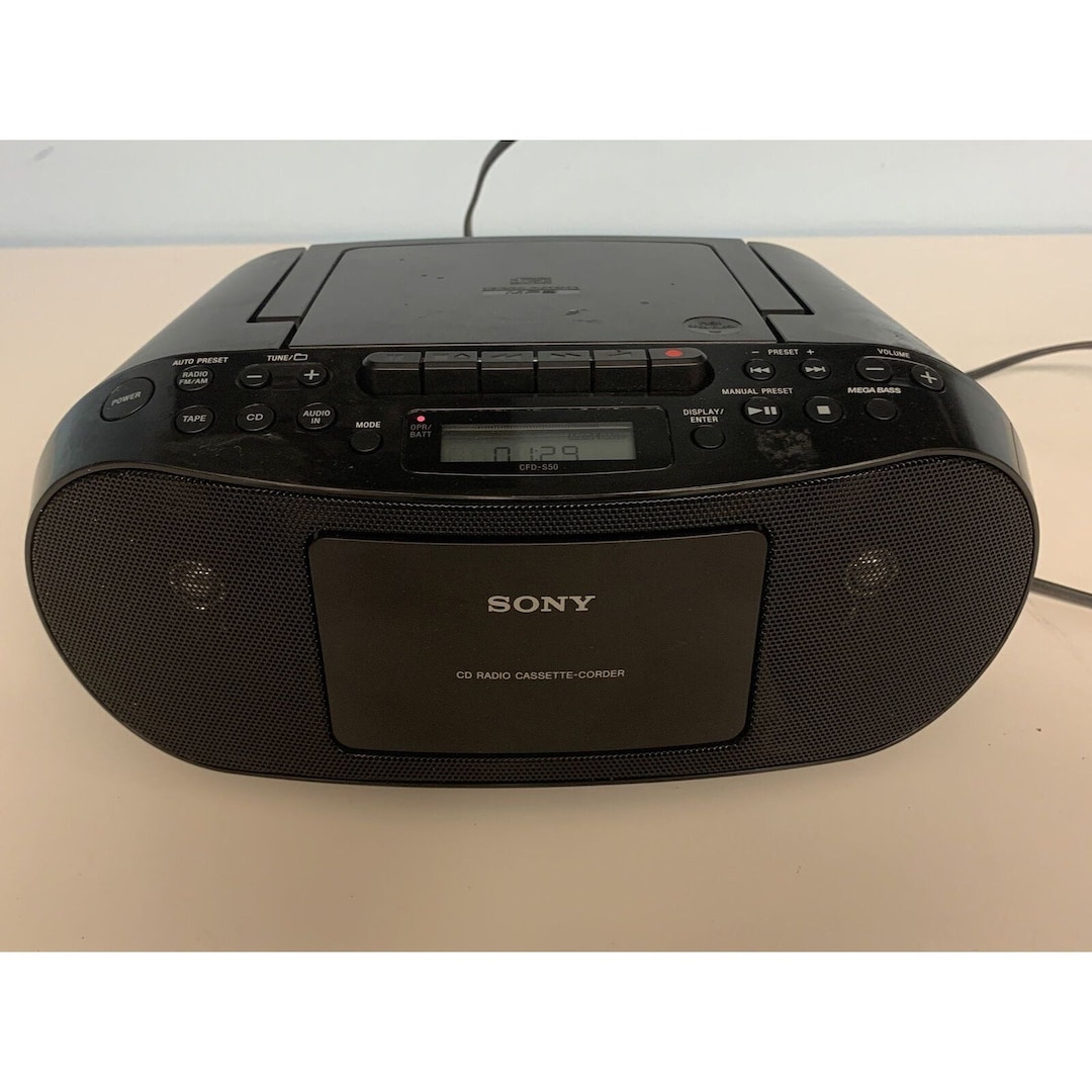 Sony Boombox Cfd-s50 AM/FM Stereo, CD Player, Cassette Player