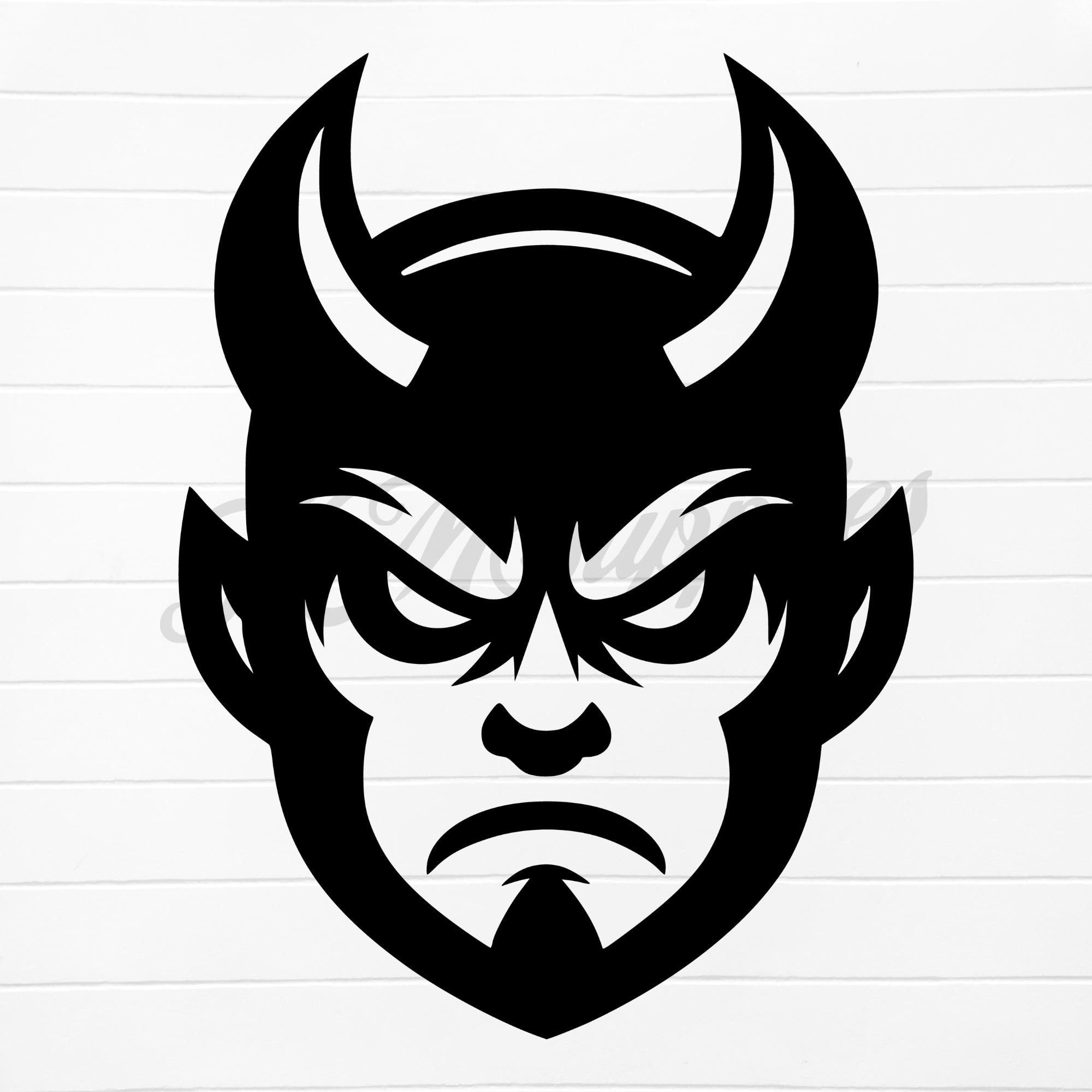 Devil Logo Svg, Devil Mascot Png, Devil Mascot Svg, Devil Logo