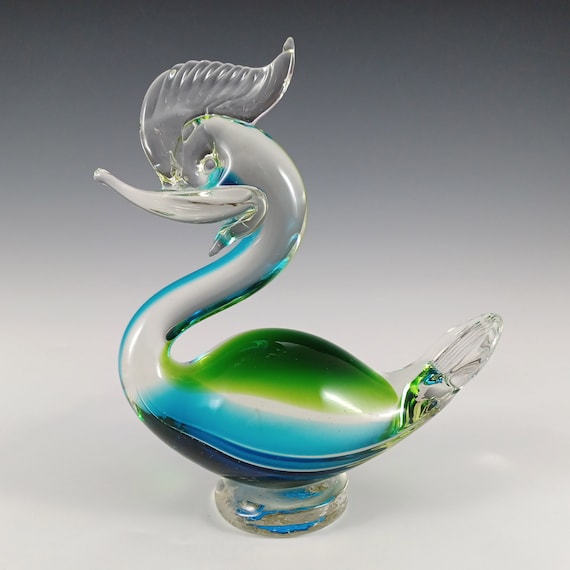 ヴィンテージ formica フォルミア社 ムラーノガラス 白鳥 イタリア製