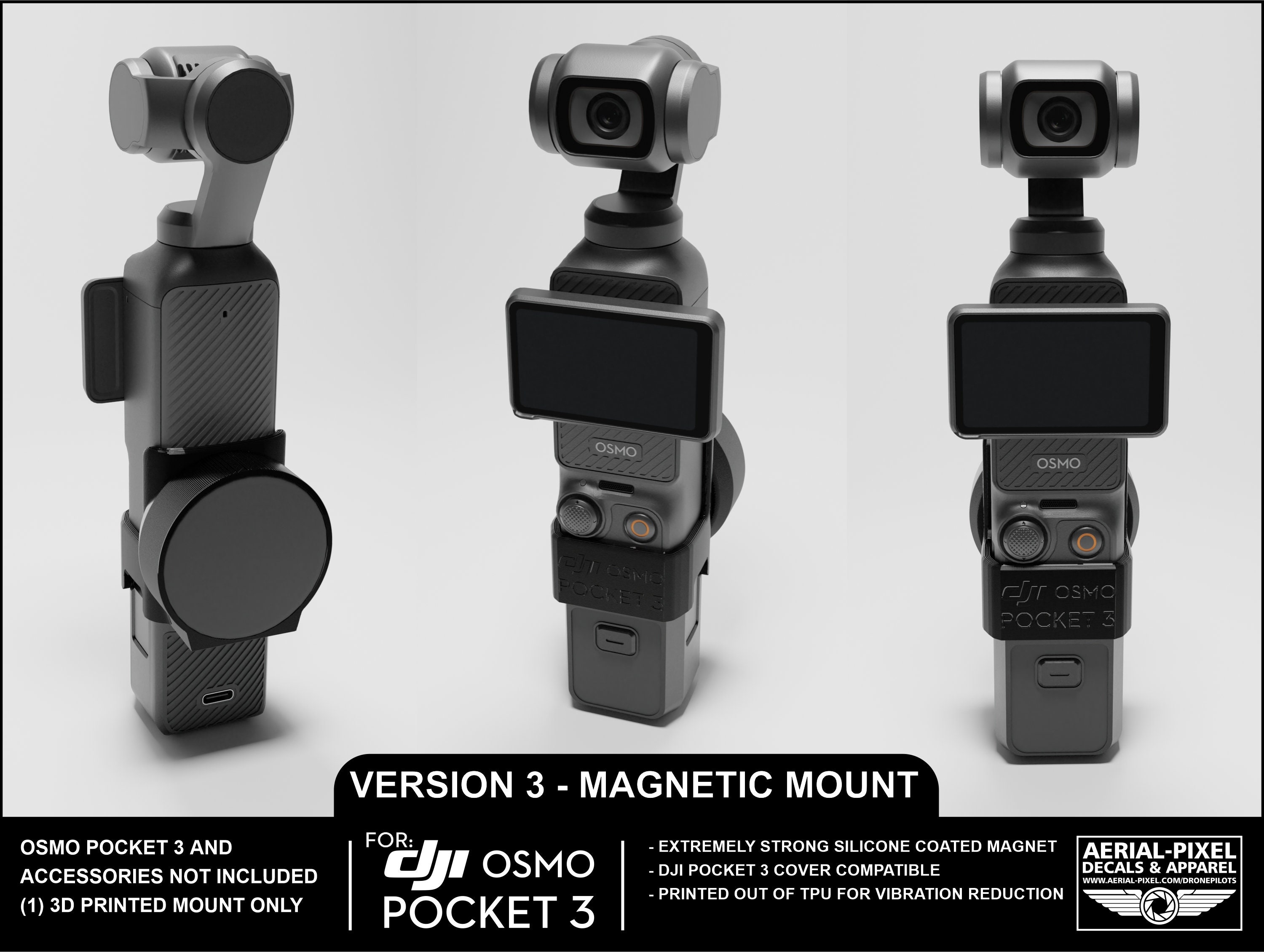 DJI OSMO Pocket 3 Magnetic and Gopro Style Mounts (other
