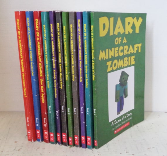 Diary of A Minecraft Zombie Scholastic SC Book Lot ~ Volumes 1-8