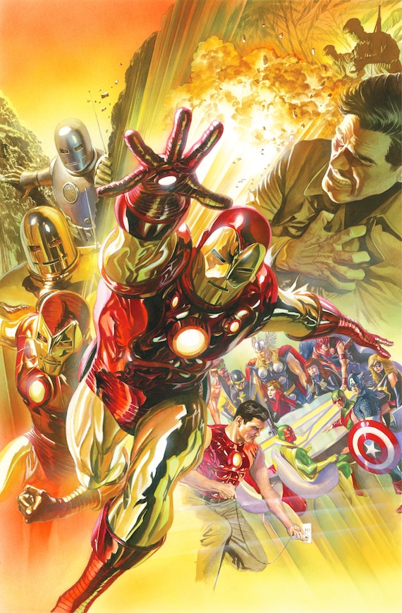 Alex Ross SIGNED Superior Iron Man 75th Anniversary Giclee Print