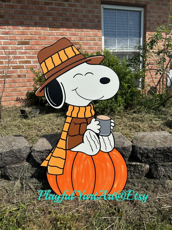Snoopy Peanuts Halloween/fall/thanksgiving Yard Art - Etsy