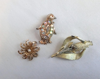 JP792 ヴィンテージ ブローチ3個セット（欠陥品を含む）説明をご覧