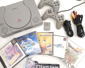 Used Random 5 RPG Game Set Sony Playstation 1 PS1 Console Set With