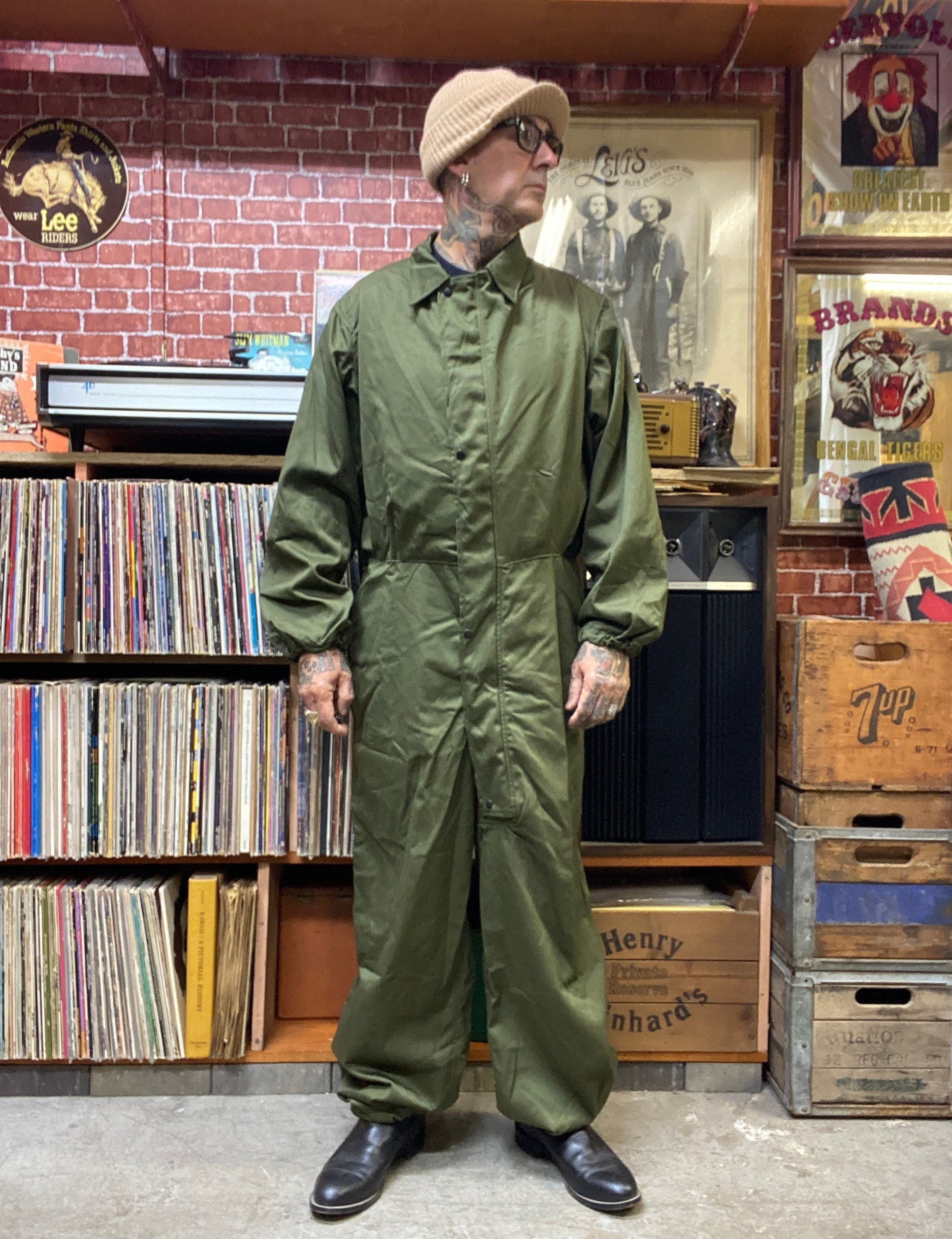 U.S. Army Mechanic Cold Weather Olive Green Coveralls Utility Long