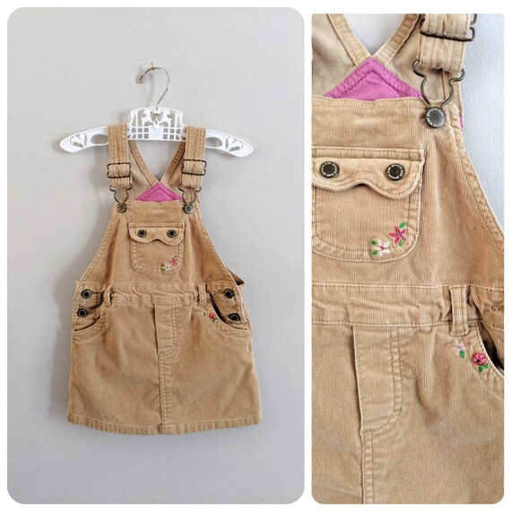 Vintage Oshkosh Overalls, 24m, Girl Skirt Overalls, Oshkosh Bgosh