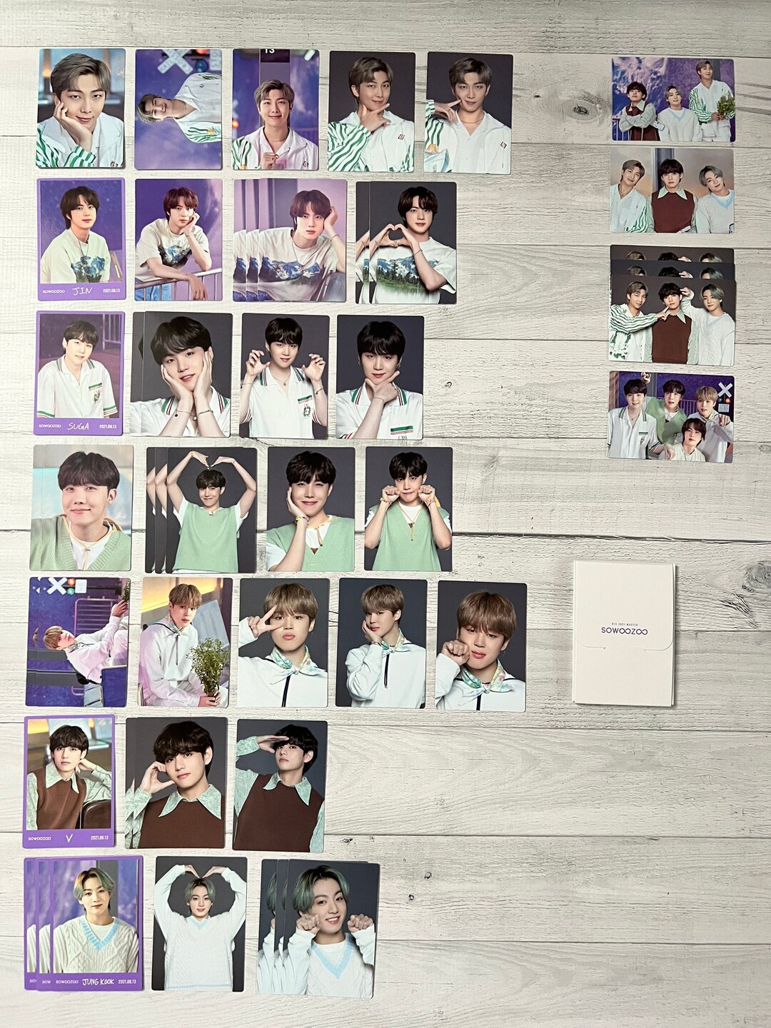 BTS Official SOWOOZOO Mini Photo Cards - Etsy