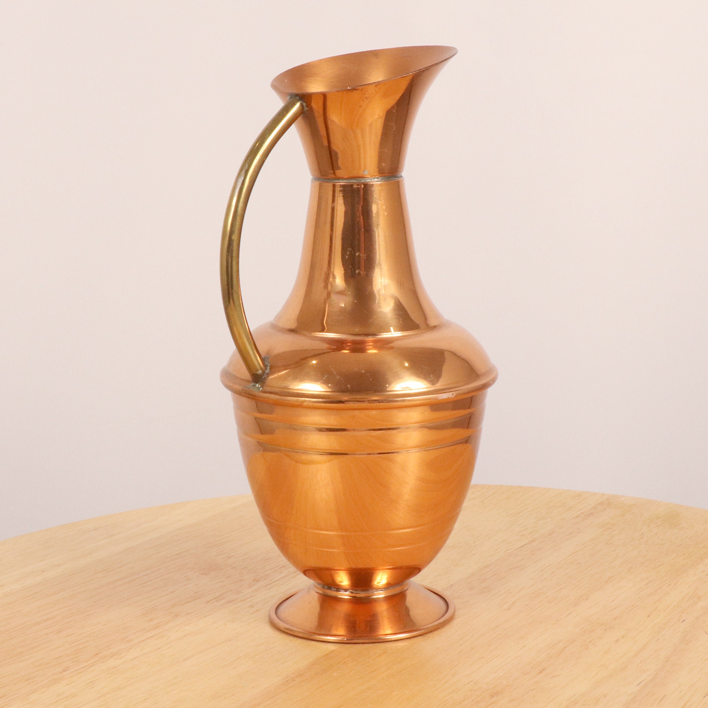 水差し / ピッチャー / 花瓶 || ヴィンテージ銅 || 真鍮のハンドルが