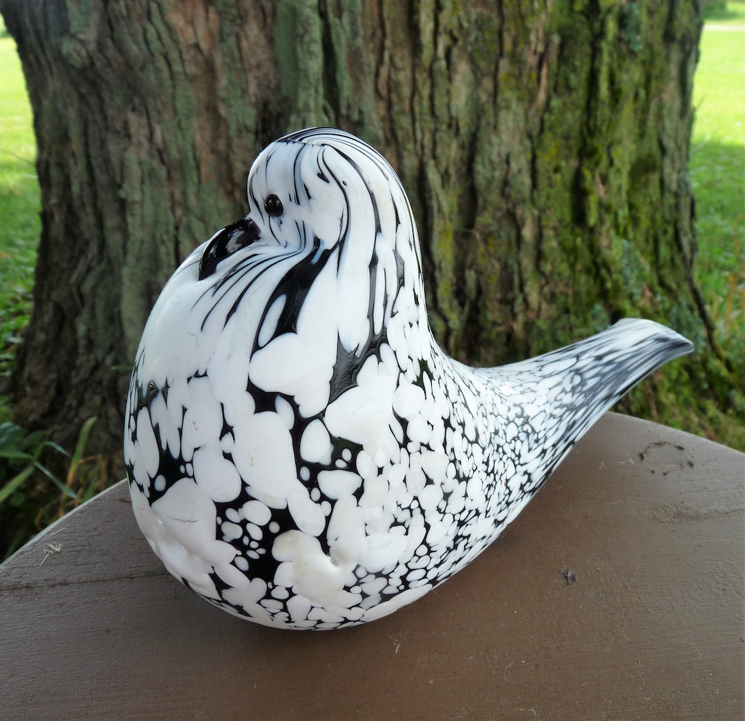 MURANO, Italy - Archimede Seguso - Rare Bianco Nero White and