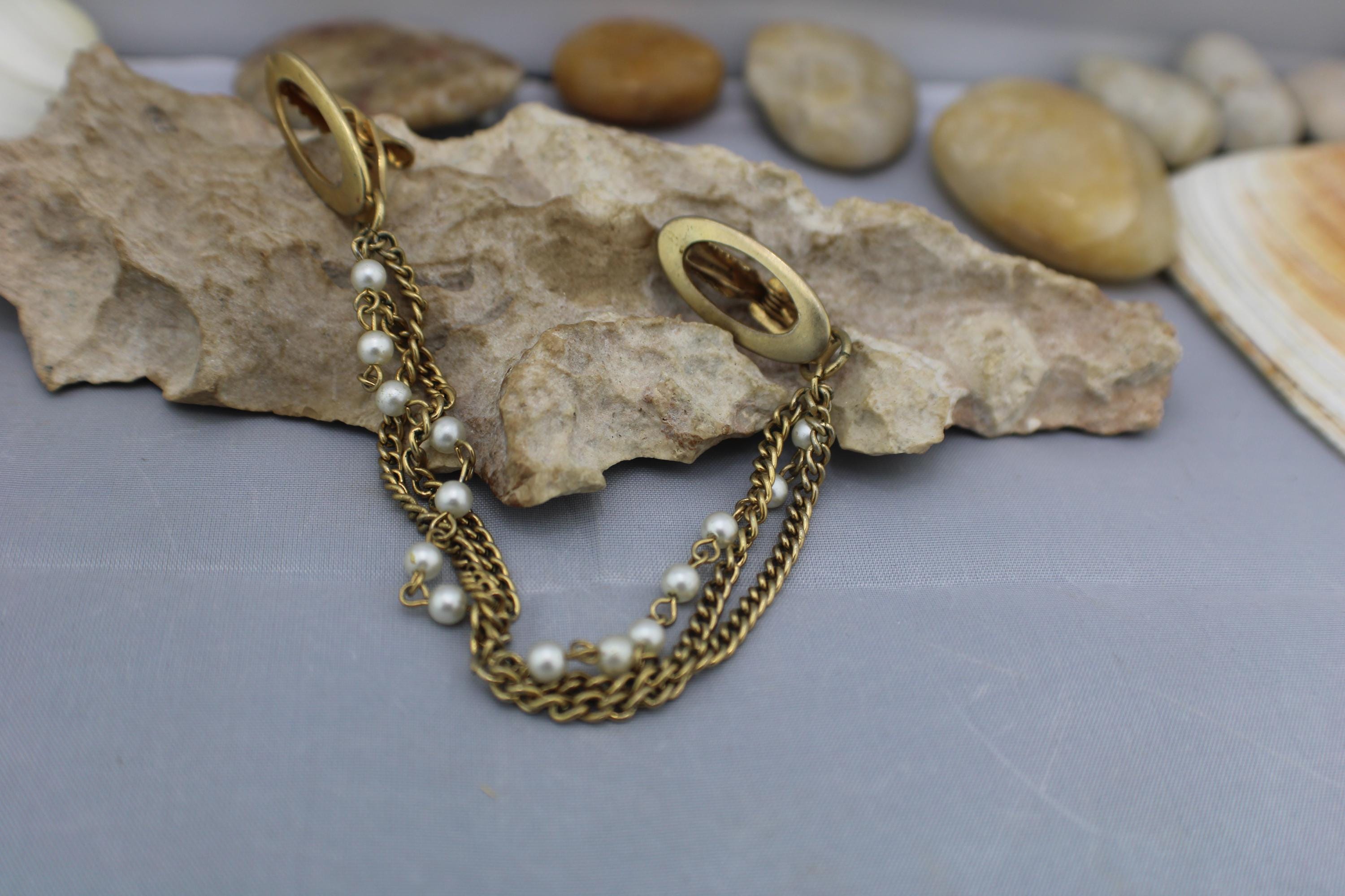 Vintage Jewelry Art Deco Silver-tone Gold-tone Tie Clip Set of 7