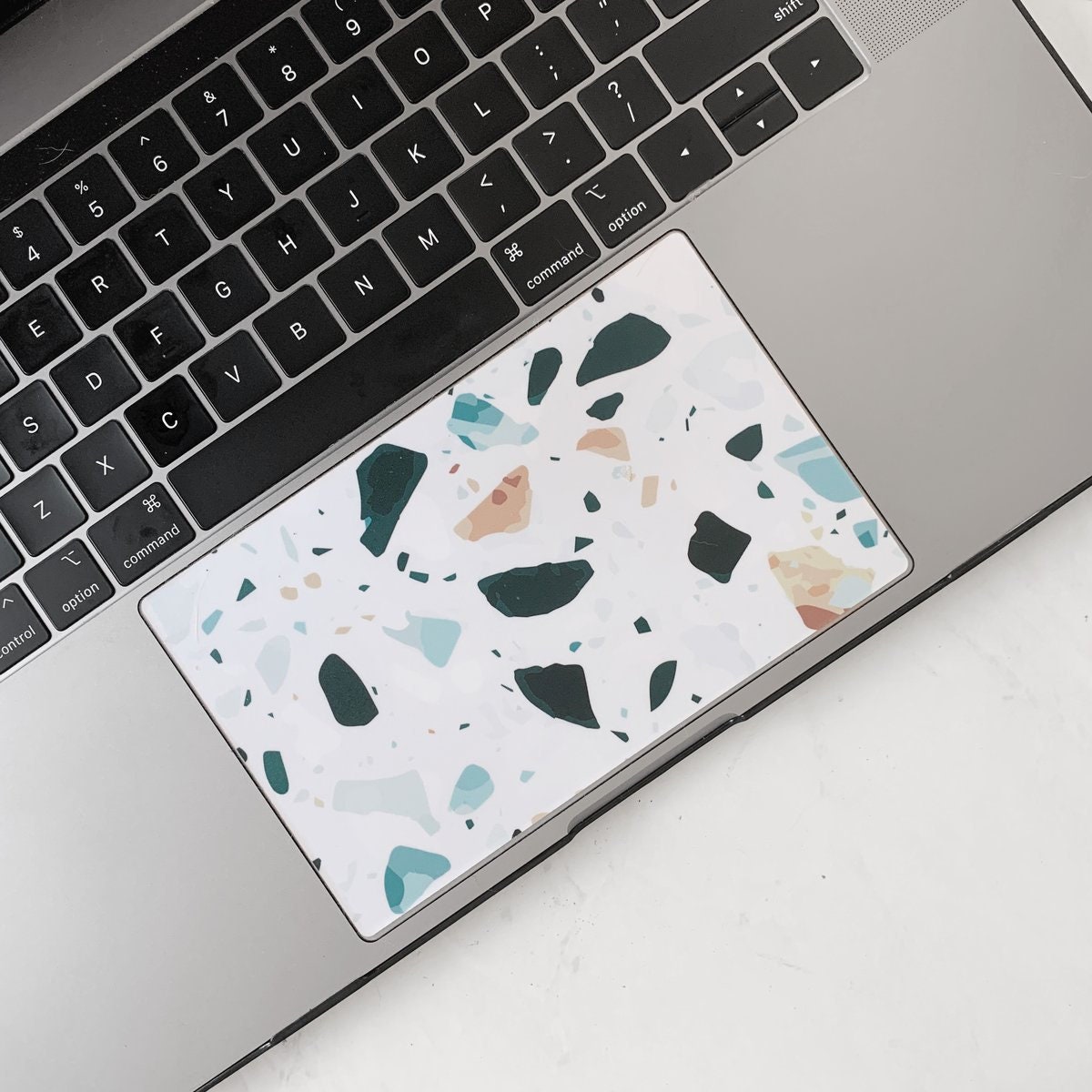 Terrazzo Vinyl Trackpad, Custom Mousepad, Tech Accessories
