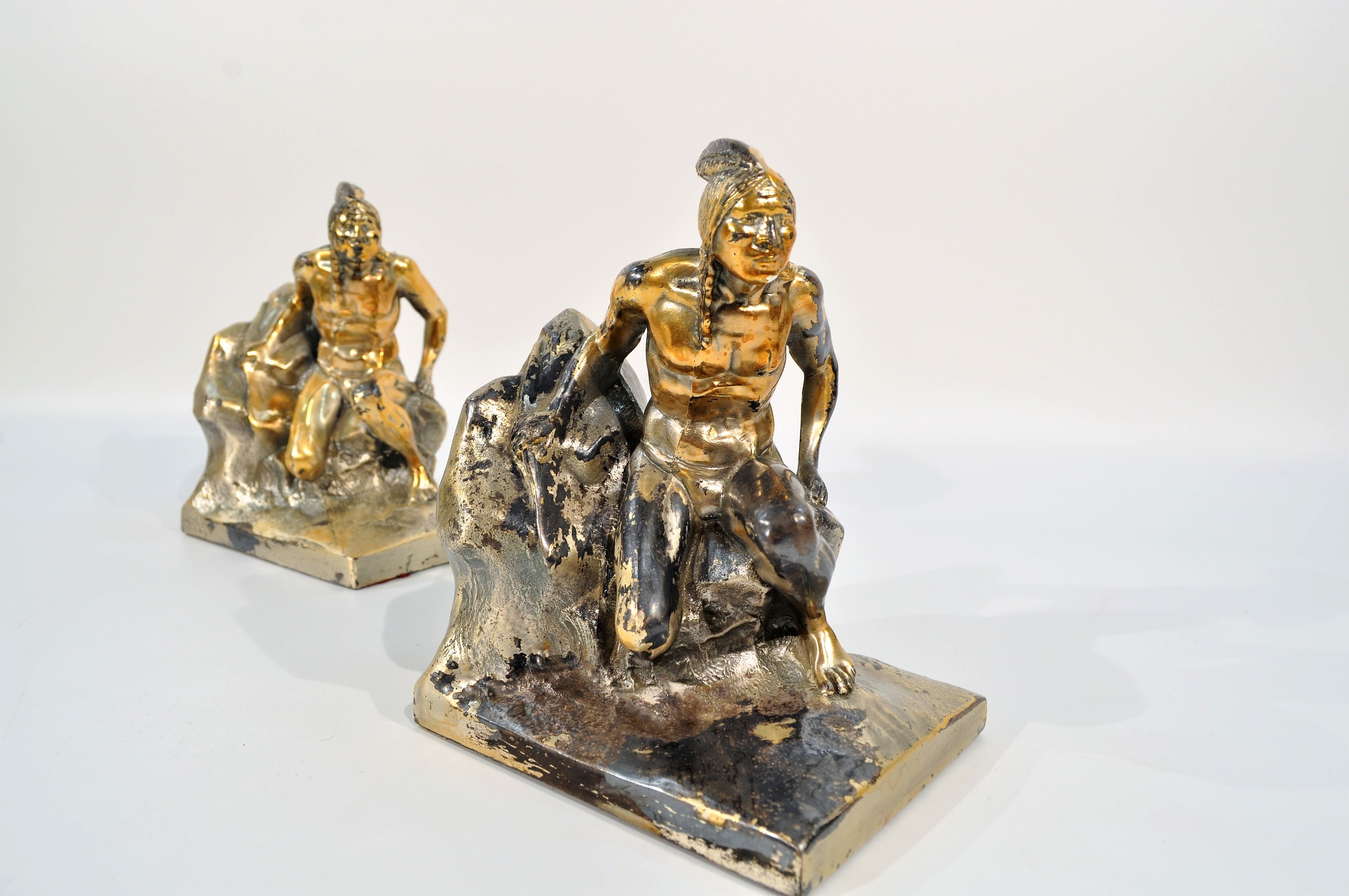 Made in USA Indian Scout Bookend by P.M. Craftsman /native