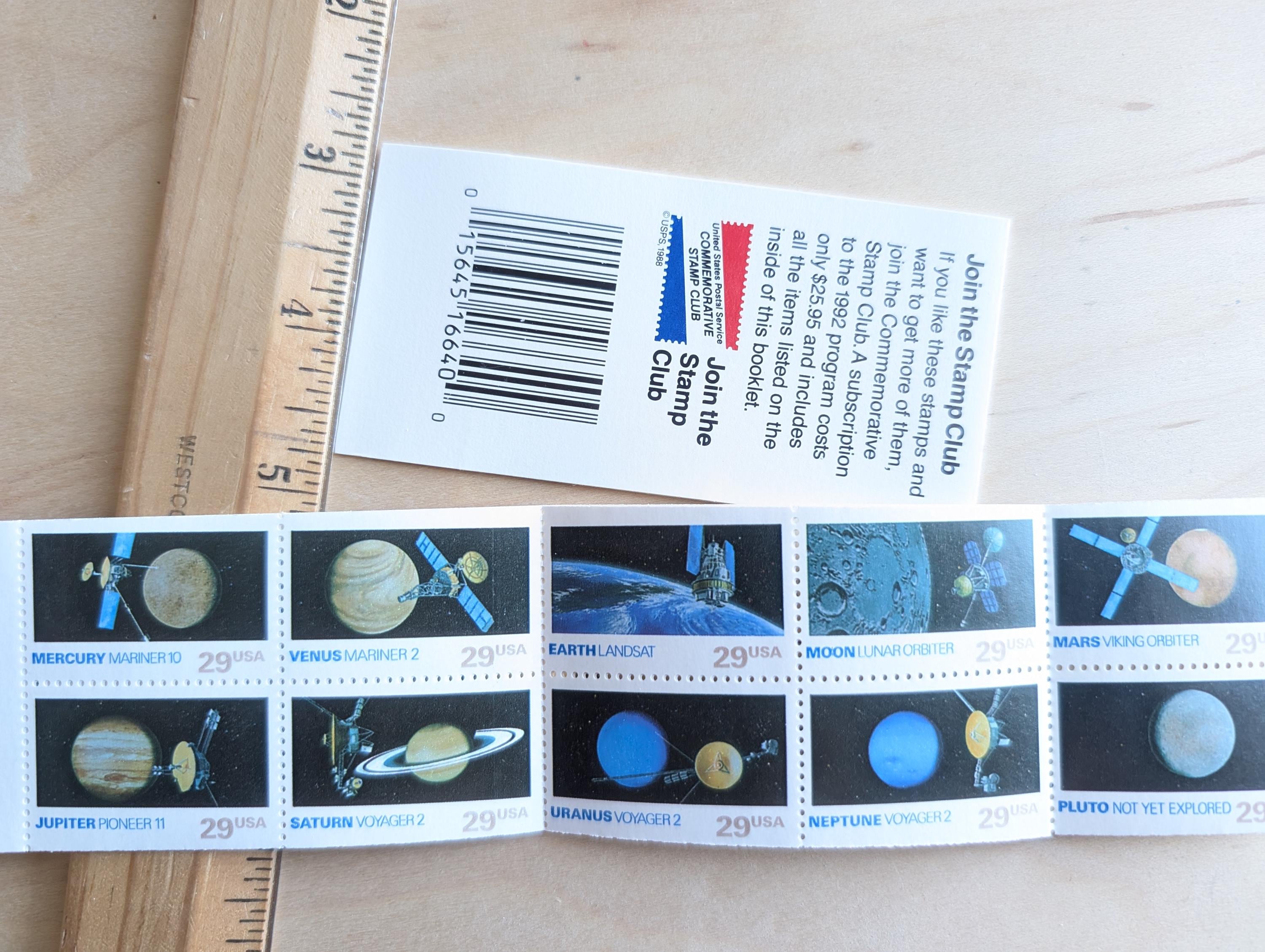 1992年 29セント宇宙探査切手20枚セット（マリナー、パイオニア