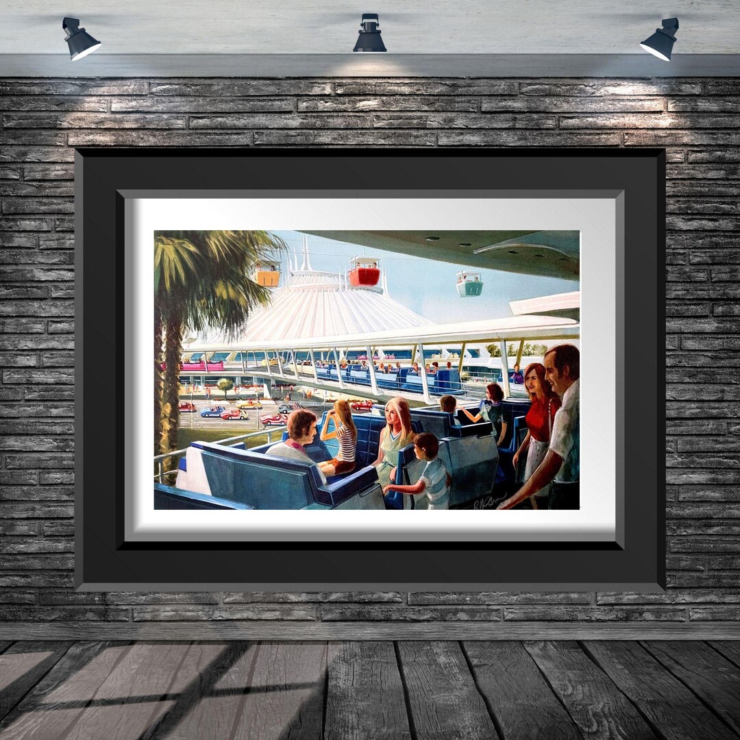 Disney Peoplemover Concept Sketch Magic Kingdom Tomorrowland Walt