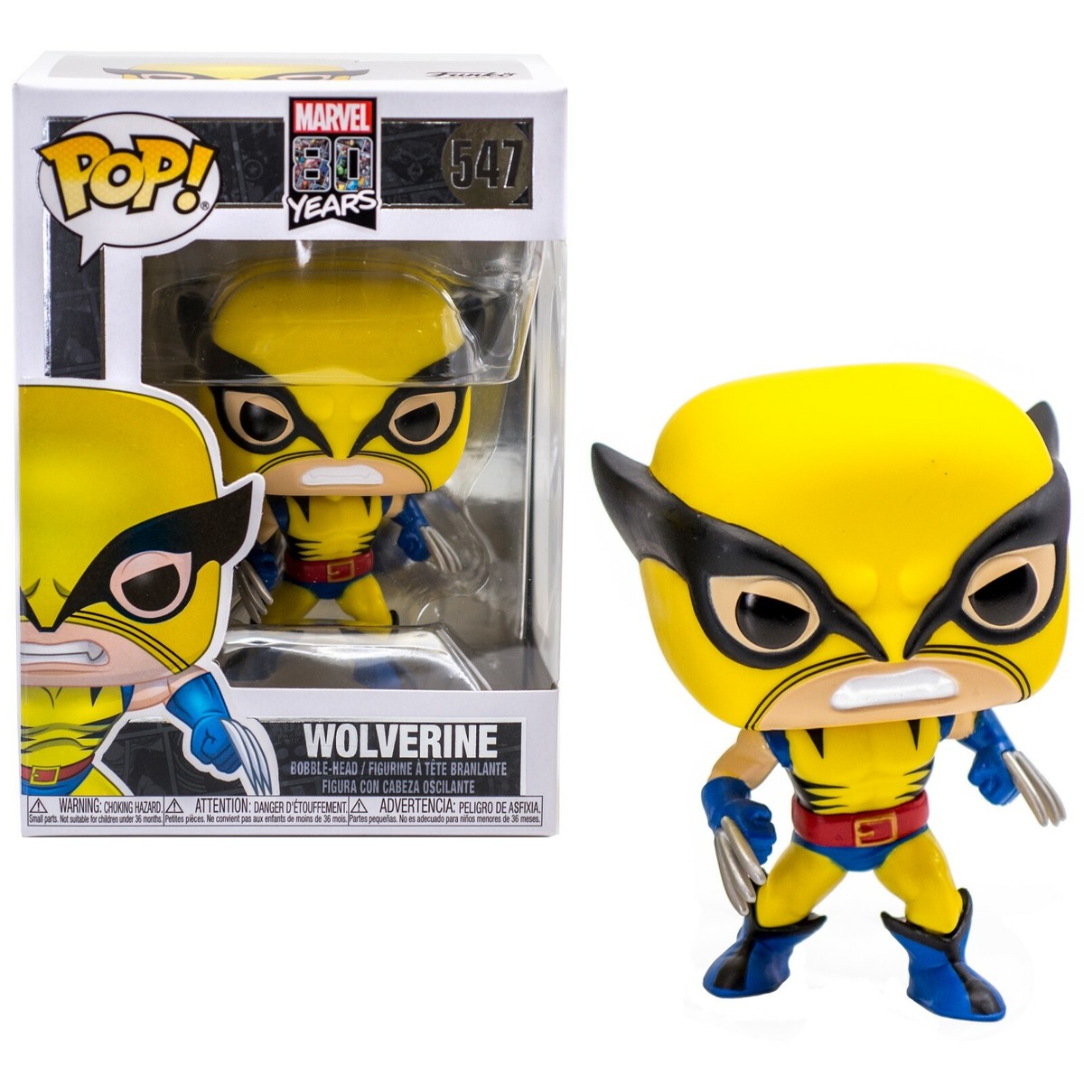 Wolverine Funko Pop #547 Marvel 80 Years 1st Appearance Bobble