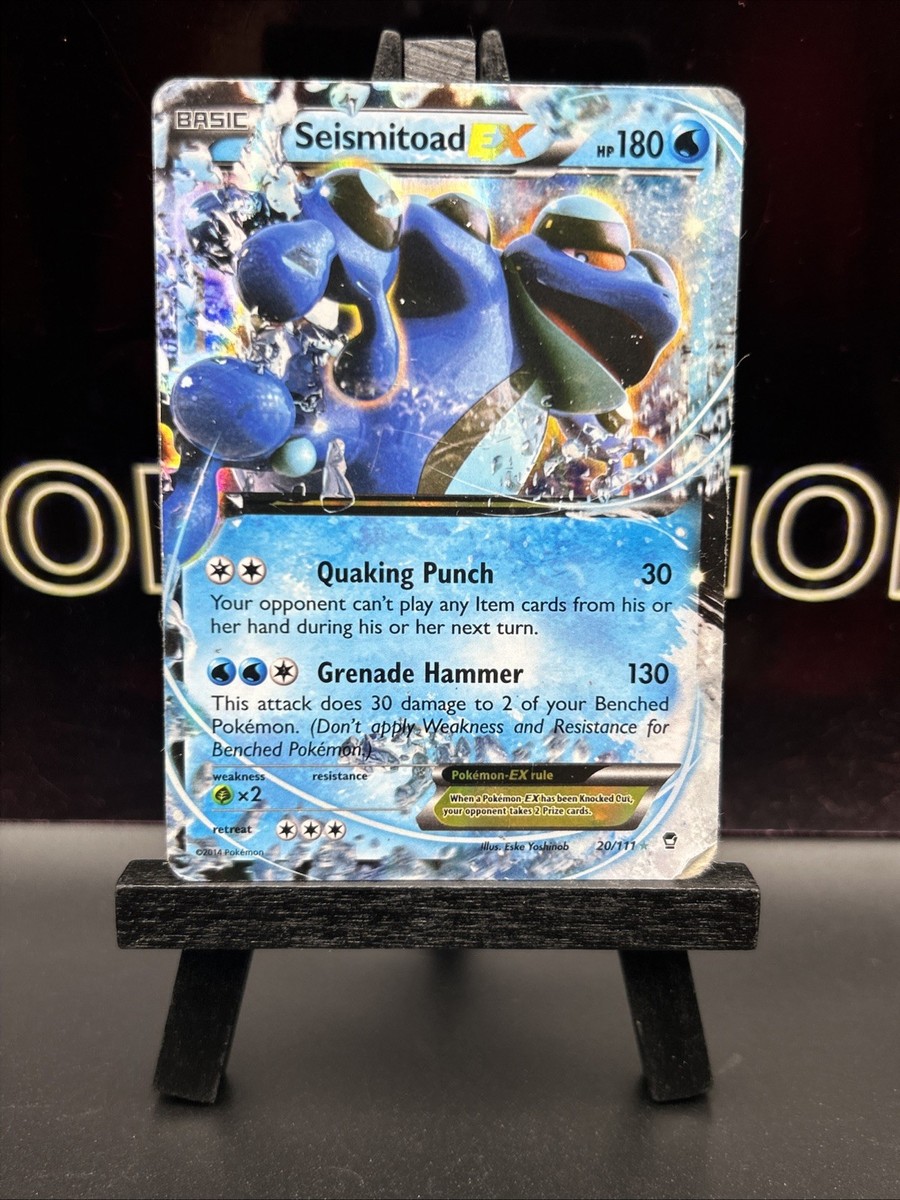 Seismitoad EX 20/111 Furious Fists Ultra Rare Holo Pokemon Card MP