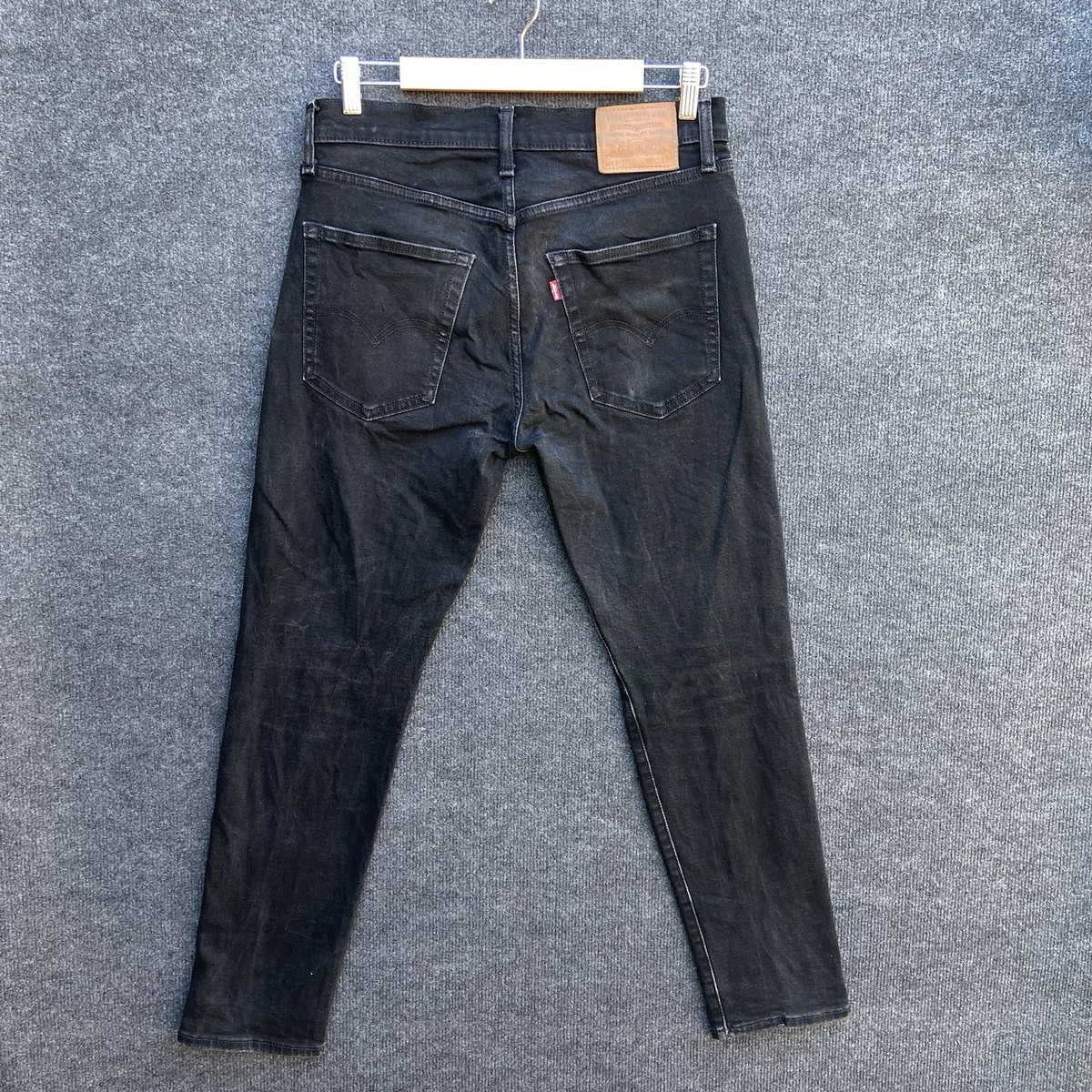 Levi's 512 Mens Jeans Size W32 L30 Black Denim Mid Rise Slim