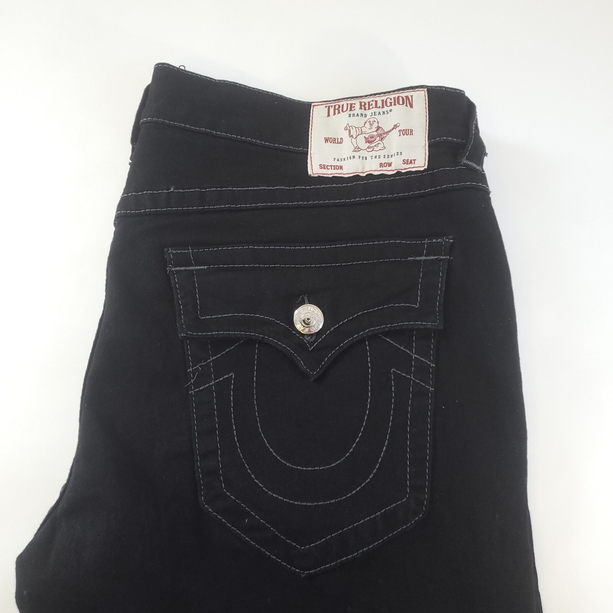 True Religion Ricky Flap SN Relaxed Straight Black 106364N32R Mens