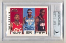 2003-04 Fleer Tradition - Trio Rookie LeBron James, Dwyane Wade