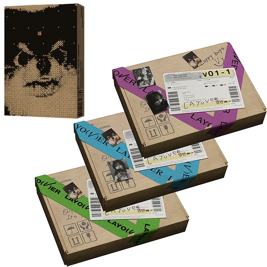 BTS V LAYOVER Album 3 Ver SET+WEVERSE Ver SET/3CD+QR Card+etc+GIFT