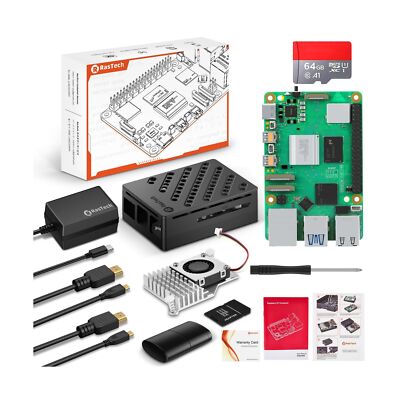 RasTech for Raspberry Pi 5 8GB Starter Kit with Pi 5 8GB Board