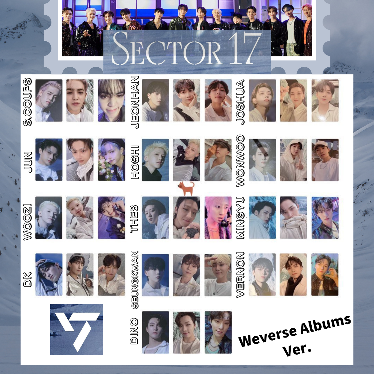 SEVENTEEN Sector 17 Photo Card Weverse Album ver. Official