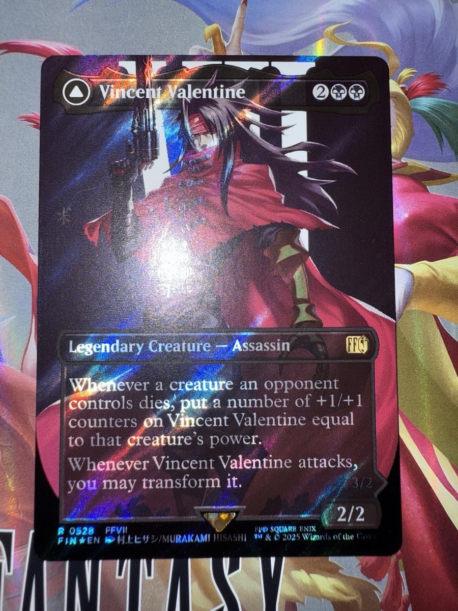 MTG Magic Final Fantasy #0528 Vincent Valentine Borderless Surge