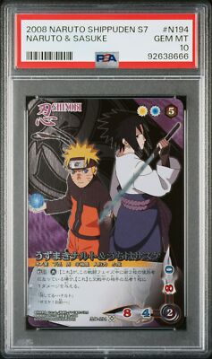 PSA10 Ninja Den.194 SEC Naruto & Sasuke Naruto Card Game Shippuden