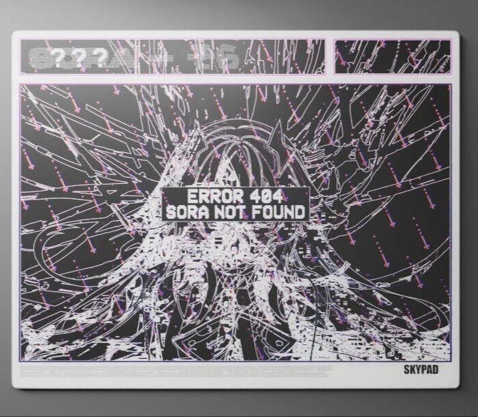 SKYPAD ERROR 404 SORA NOT FOUND Full Glass Mouse Pad Limited