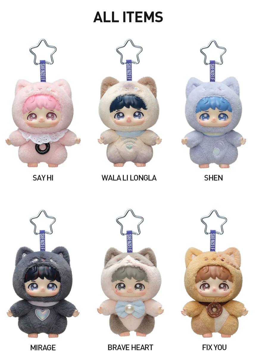 ZHOU SHEN SHENSELF SERIES VINYL PLUSH DOLL PENDANT AUTHENTIC 5.51