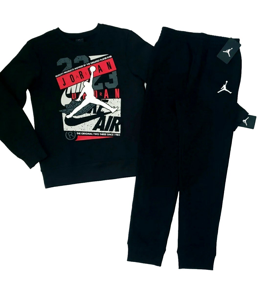 NIKE JORDAN JUMPMAN SweatShirt & Joggers 2Pc Set Size M (10-12