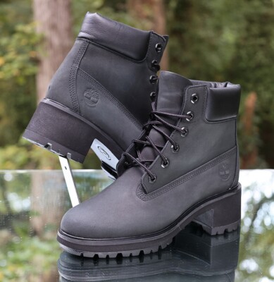 Timberland Women's Kinsley 6-inch Boots Size 7.5 Black Nubuck