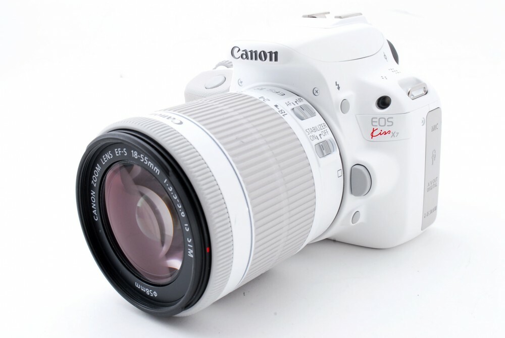 Canon EOS Kiss X7/Rebel SL1/100D 18.0MP 18-55mm White [Exc+++] w