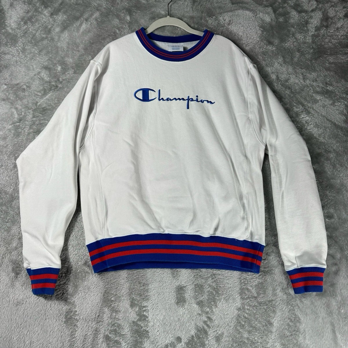 90s Champion Reverse Weave USA Made Sweatshirt Men's M White Red