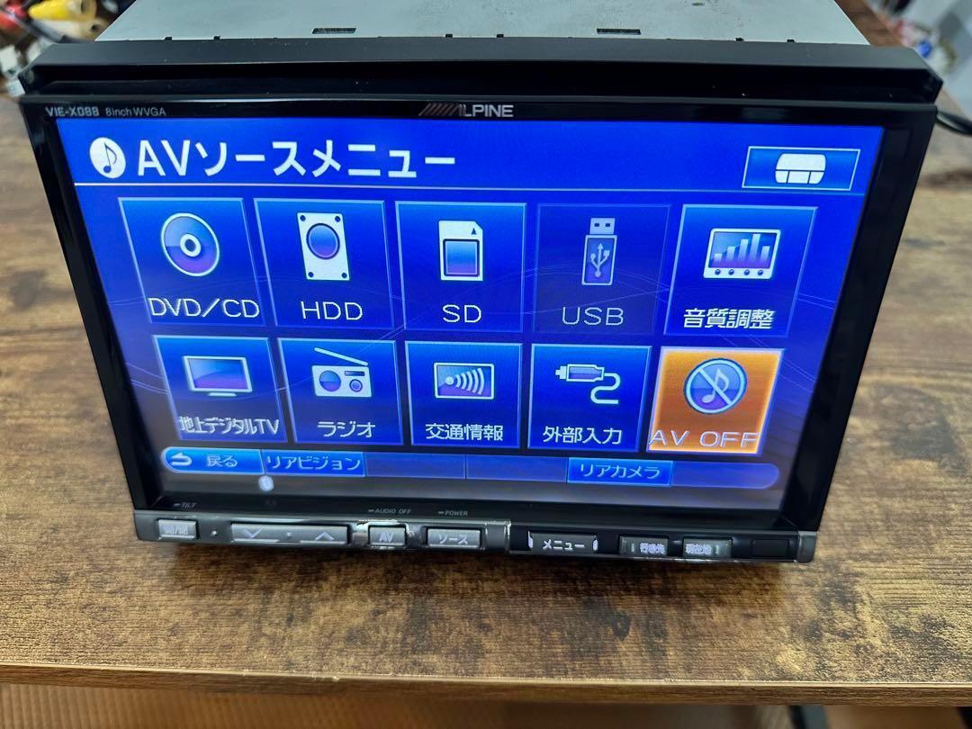ALPINE VIE-X088VS 8-inch Navigation System Operation Confirmed