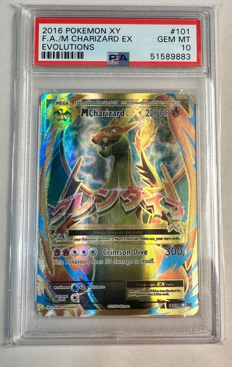 2016 Pokemon XY Evolutions Full Art M Charizard EX #101 PSA 10 | eBay