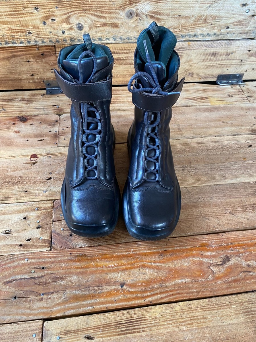 Prada FW 99 platform vibram boots archives, runway hi-top sneakers
