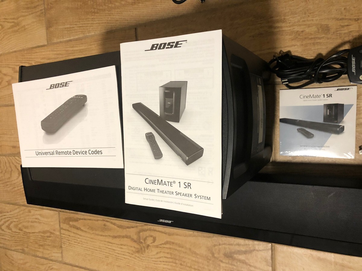 Bose CineMate 1SR Speaker System Black Soundbar w/ Wireless Sub 1