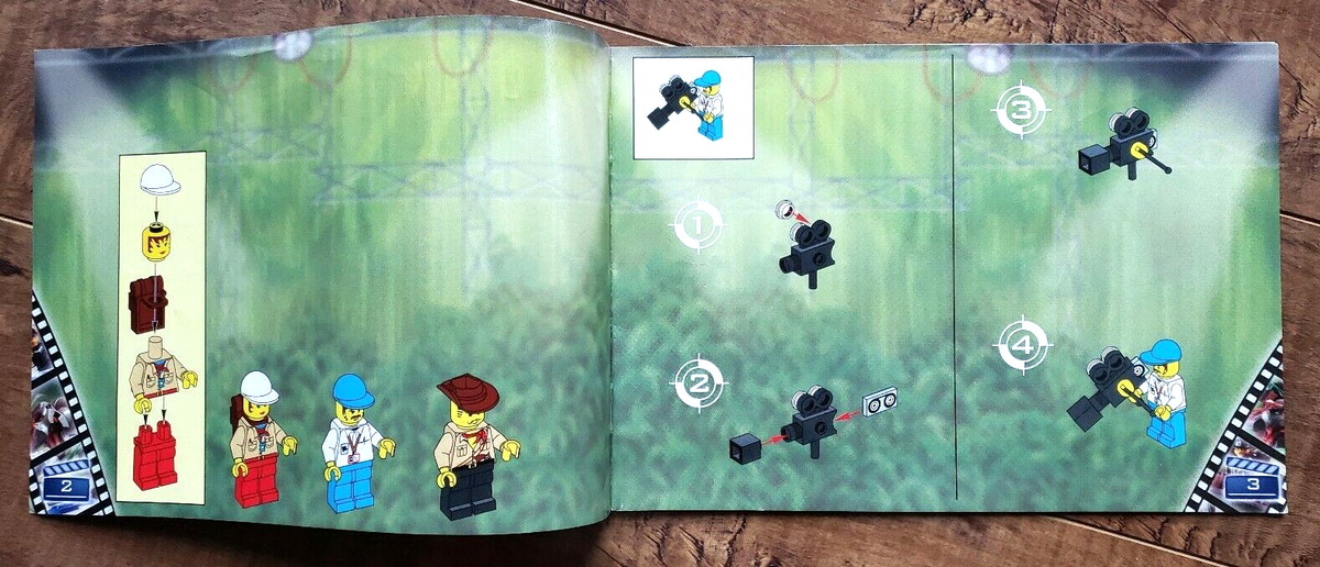 Jurassic Park III LEGO - 1370 Raptor Rumble Studio INSTRUCTIONAL