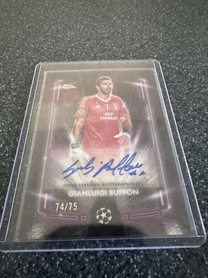 2024-25 Topps Chrome UEFA Gianluigi Buffon Black Lazer Purple