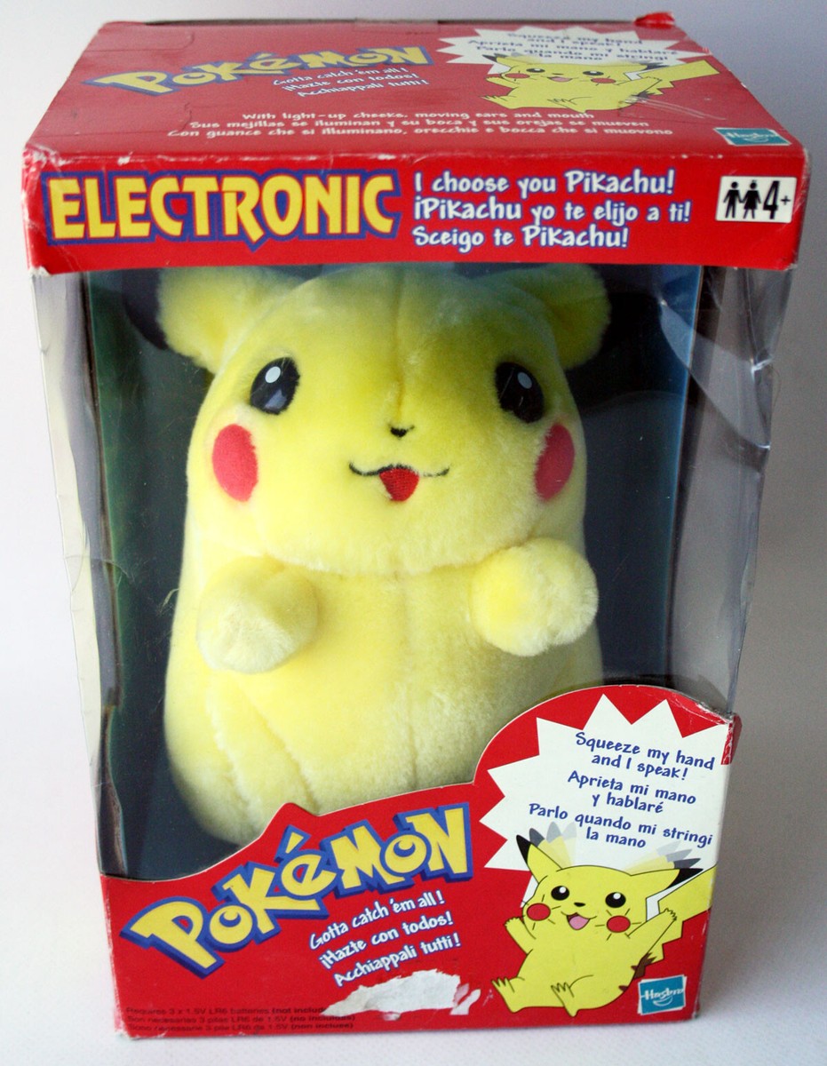 1999 POKEMON ELECTRONIC PIKACHU INTERACTIVE MOVING PLUSH FIGURE