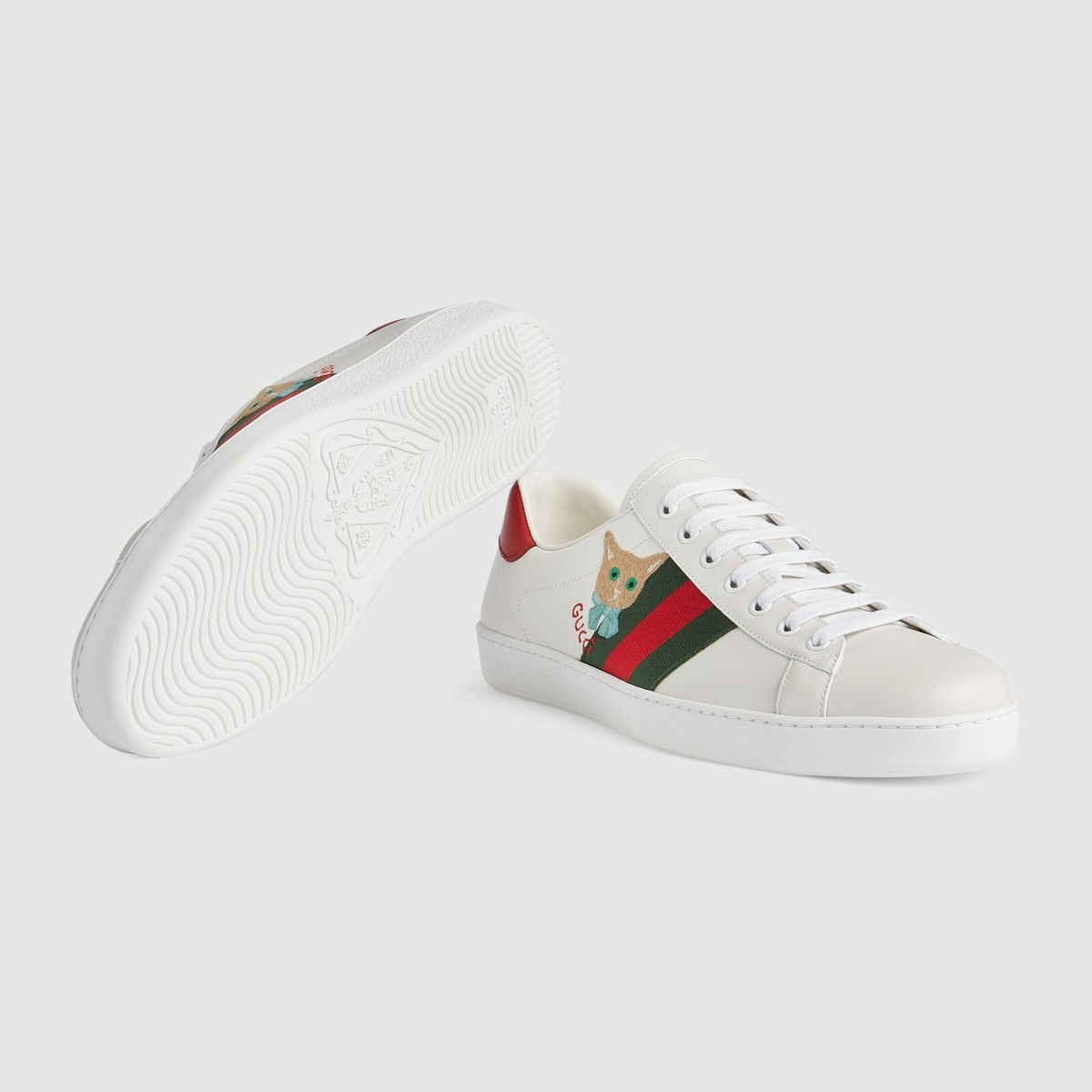 AUTHENTIC GUCCI ACE SNEAKER WITH CAT Size: G7/7.5 US - (663219