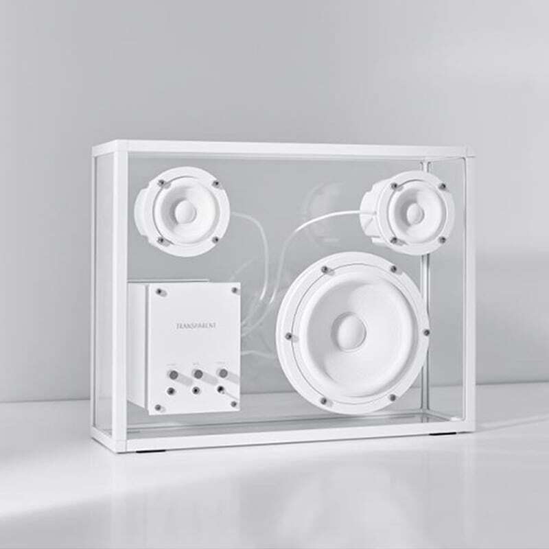 TRANSPARENT Speaker Hi-Fi Bluetooth Wireless White & Black 100V