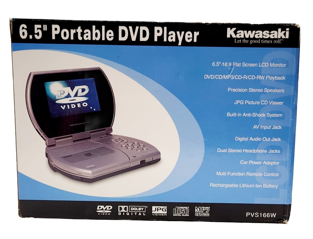 Kawasaki Portable DVD Player DVD/CD/MP3/CD-R/CD-RW Playback Remote