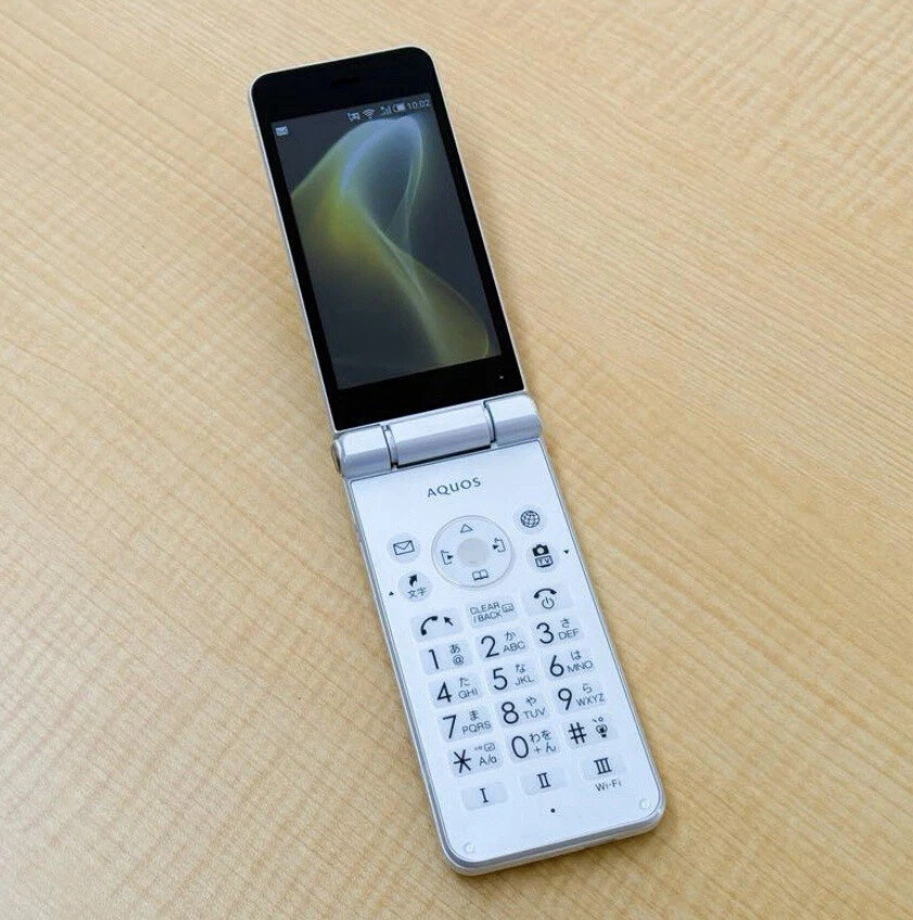 SHARP AQUOS Keitai 2 601SH 602SH White Flip phone Unlocked SIM