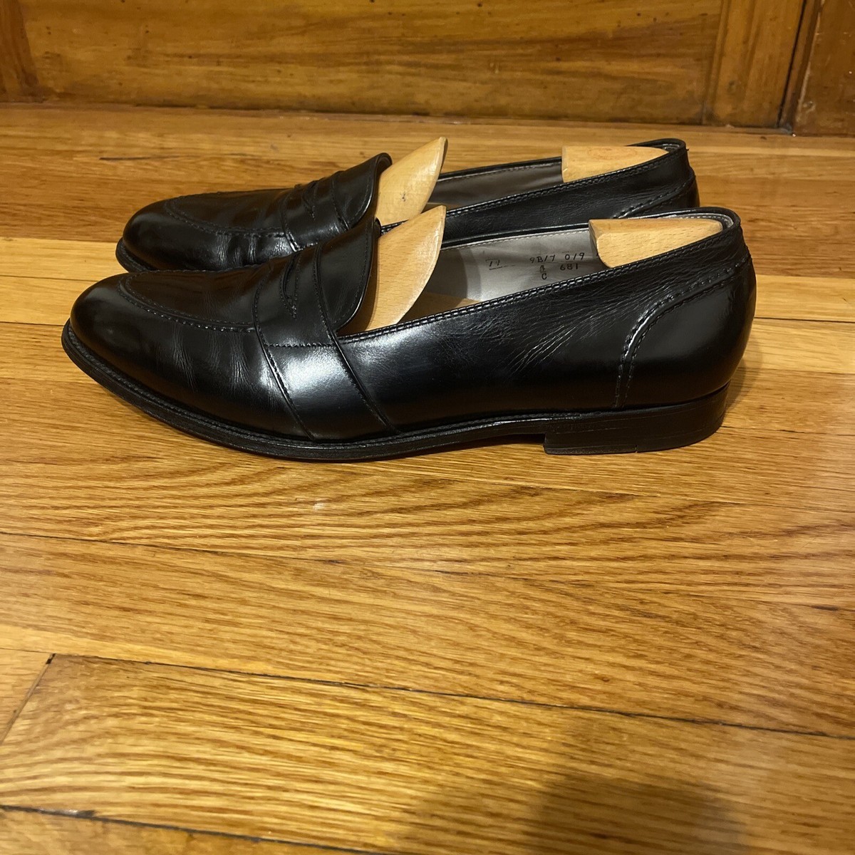 Alden 681 Calf Leather Black Full Strap Loafers Shoes Men's 12 A/C