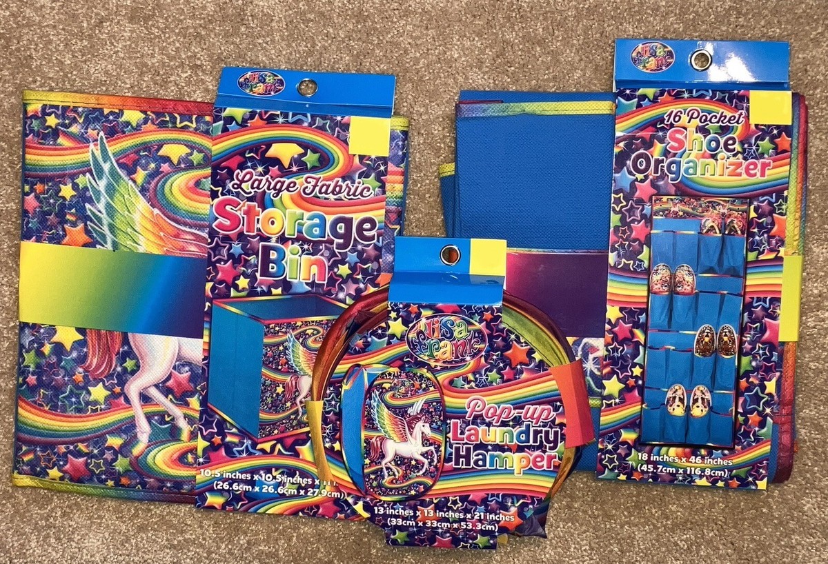 NEW Lisa Frank Lot Pop Up Hamper Storage Bin Cube Shoe Organizer