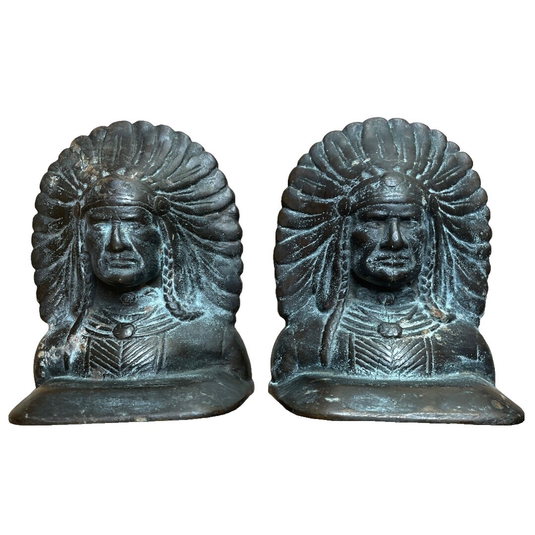 Indian Chief Bookends | eBay